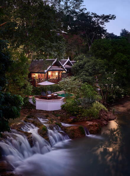 Rosewood Luang Prabang Waterfall Pool Villa Terrace 006