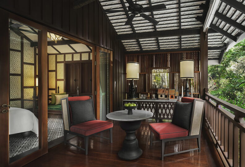 Rosewood Luang Prabang  Facilities RoomandAccomodation WaterfallPoolVilla Terrace 1