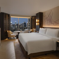 Fairmont Room King bed Nighttime  (1)